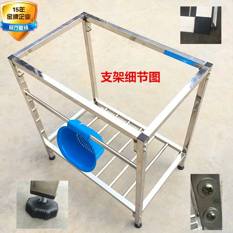 kitchen thick simple stainless steel sink single slot double slot large single slot with bracket water basin vegetable basin